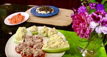 Nora G's Cucumber Boats & Tomato Wheels